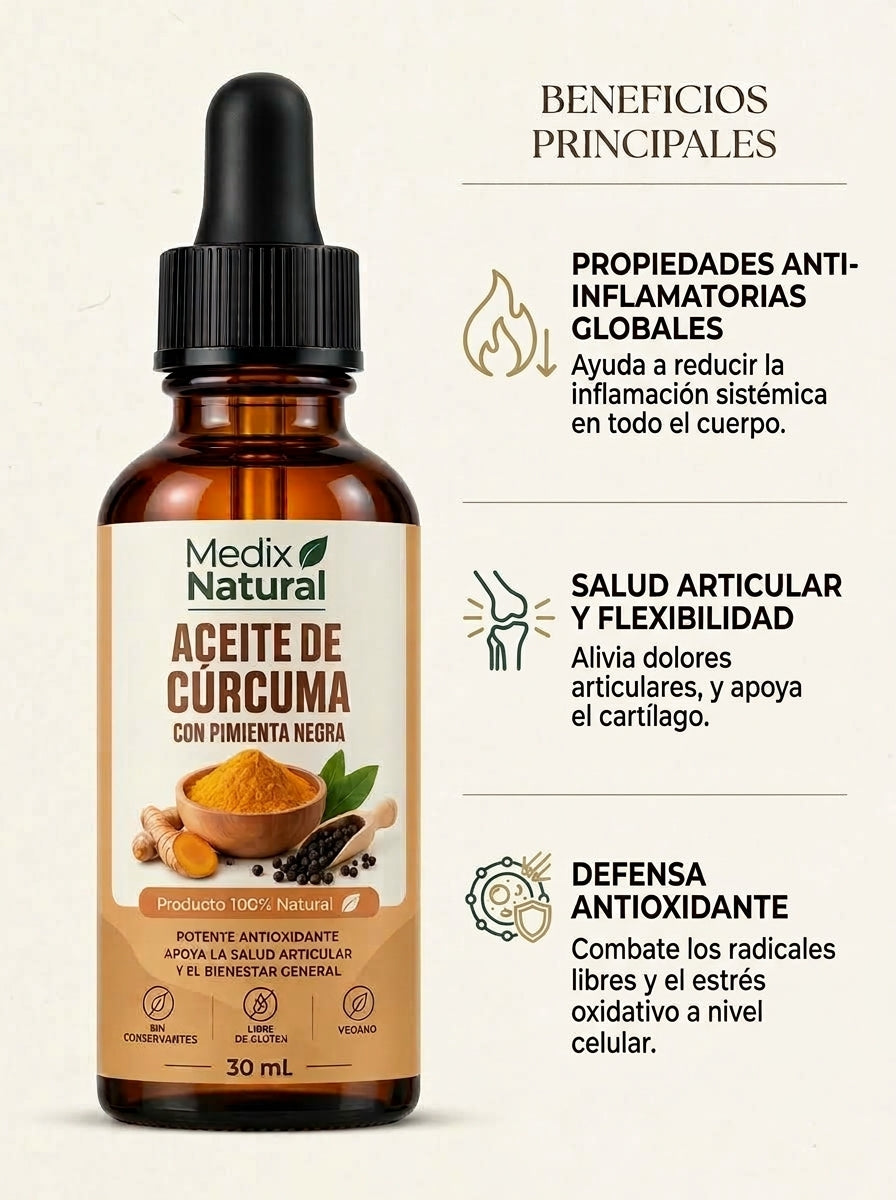 Aceite De Curcuma Y Pimienta