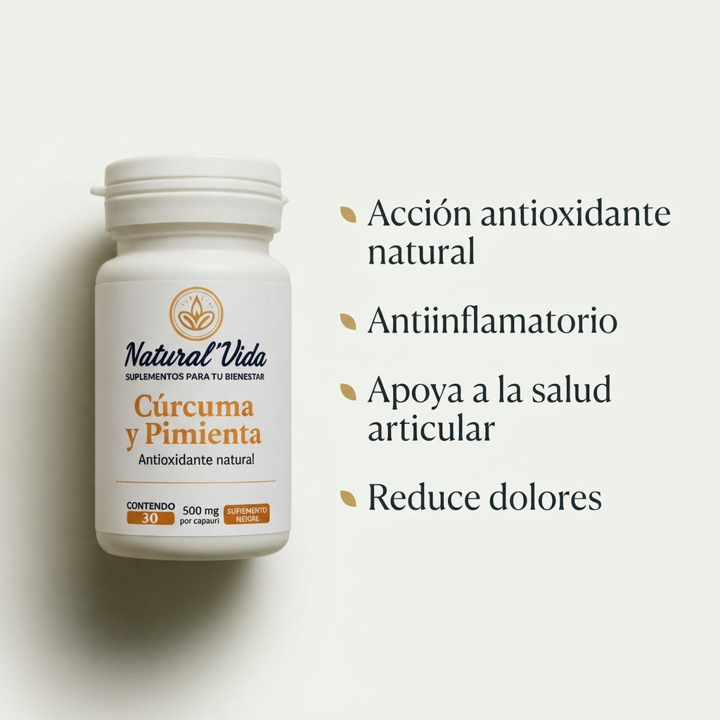Capsulas de Cúrcuma y Pimienta