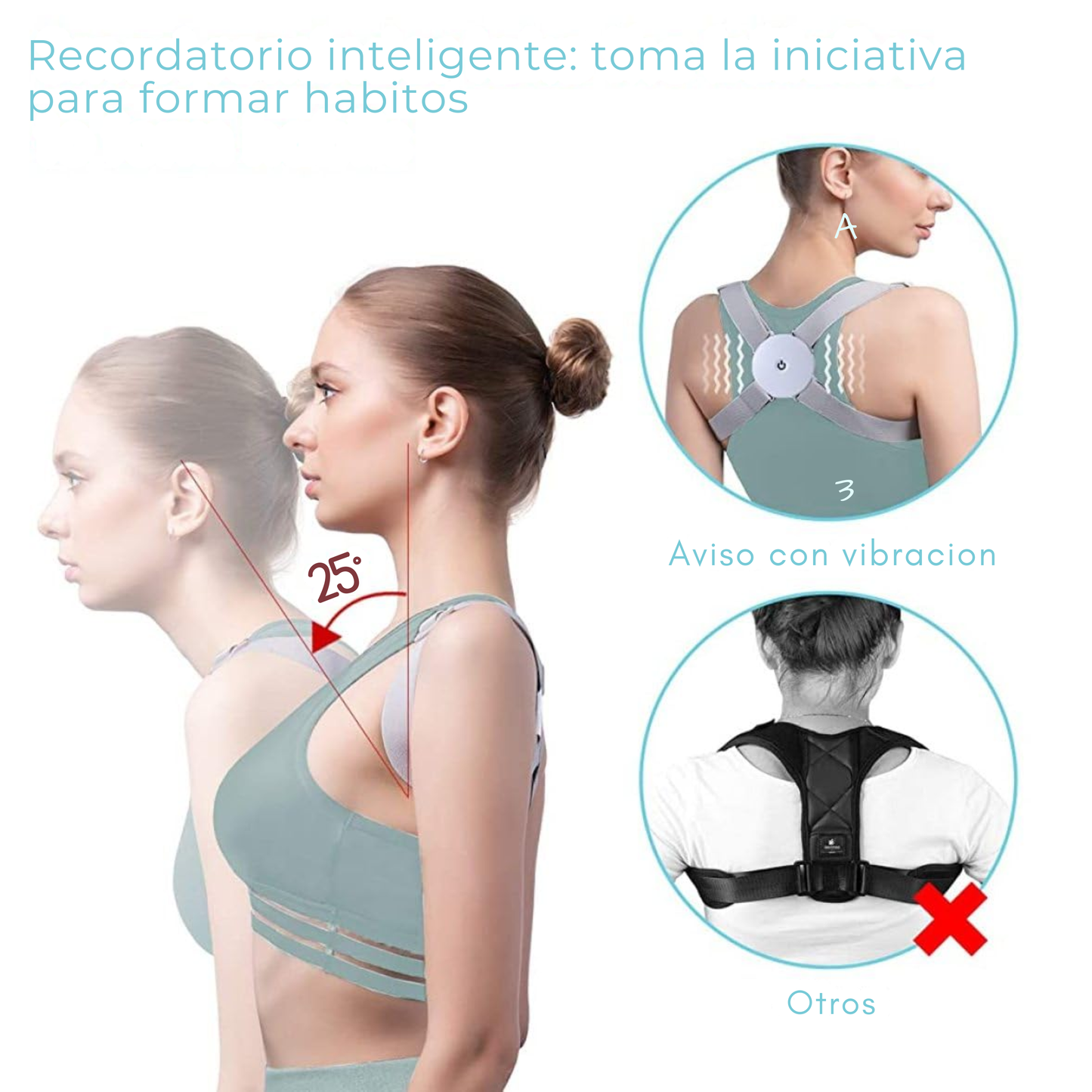 PostureSense™ - Corrector de Postura con Sensor Inteligente